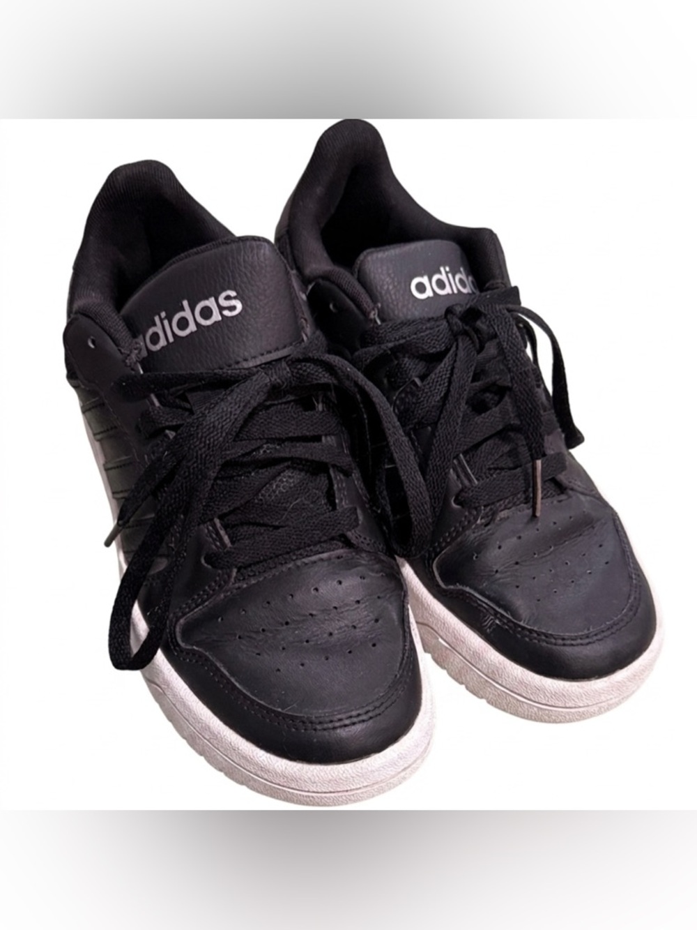 Adidas Women’s Black and White Sneakers Size 6
